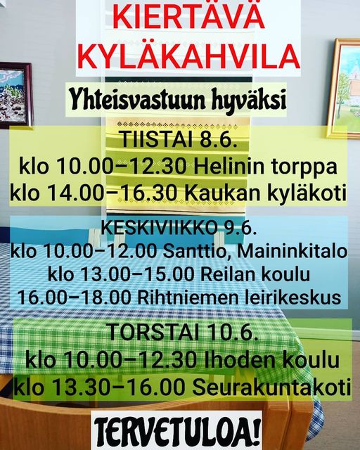 KIERTÄVÄ KYLÄKAHVILA Kyläkahvilan mainos